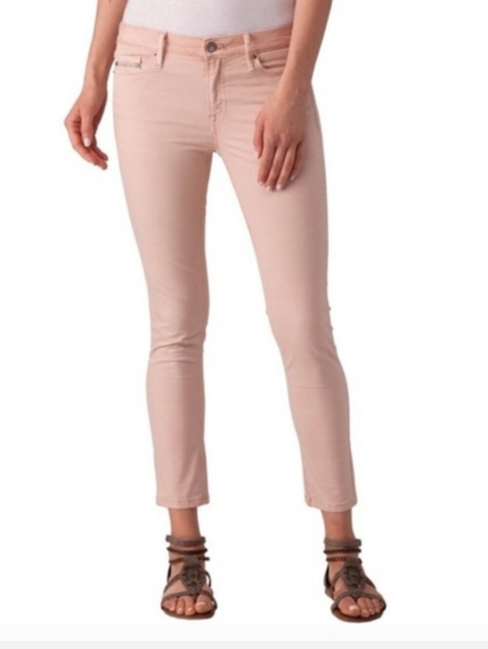 Ankle Skinny Calvin Klein Jeans In Pale Pink Rose Size 6